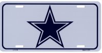 Country Blue Star Centered Metal License Plate