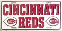 Cincinatti Reds Metal License Plate