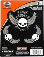 Harley-Davidson Skull With Wings Decal Set