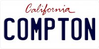 California Compton Photo License Plate