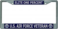 Elite One Percent U.S. Air Force Veteran Chrome Frame