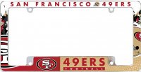 San Francisco 49ers All Over Chrome License Plate Frame