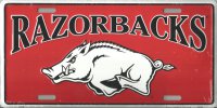 Arkansas Razorbacks College License Plate
