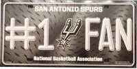 San Antonio Spurs #1 Fan Metal License Plate