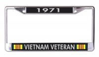 1971 Vietnam Veteran Chrome License Plate Frame