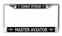 U.S. Army Master Aviator Chrome License Plate Frame