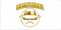 Lowrider Logo On White Photo License Plate