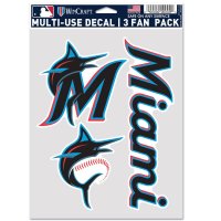 Miami Marlins 3 Fan Pack Decals