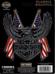 Harley-Davidson Logo With American FLAG Decal