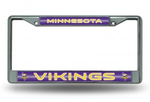 Minnesota Vikings Glitter Chrome License Plate Frame