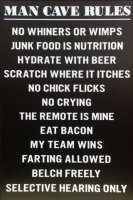 Man Cave Rules #1 Parking Sign