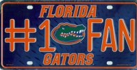 Florida Gators #1 Fan Metal License Plate