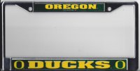 Oregon Ducks Green with Yellow Script Photo License Plate Frame