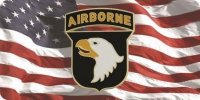 101st Airborne On U.S. Flag Photo License Plate