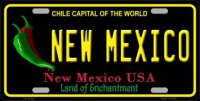 New Mexico Black State Metal License Plate