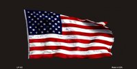 American Waving Flag (Black) License Plate