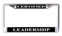 Certified Leadership Chrome License Plate Frame