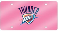 Oklahoma City Thunder Pink Laser License Plate