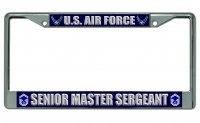 U.S. Air Force Senior Master Sergeant Photo License Plate Frame