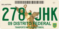 Mexico 09 Distrito Federal Photo License Plate