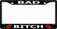 Bad Bitch Black License Plate Frame