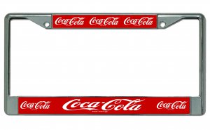 Coca Cola Multiple Logo Photo License Plate Frame