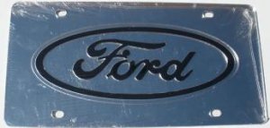 Ford Silver Laser Cut License Plate