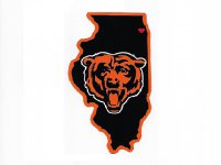 Chicago Bears Home State Vinyl Sticker
