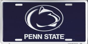 Penn State Blue License Plate