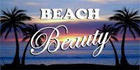 Beach Beauty Photo License Plate