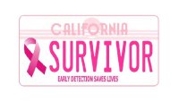 California #2 Breast Cancer Survivor Photo License Plate