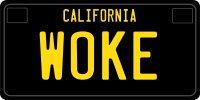Woke California Photo License Plate