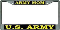 Army Mom Chrome License Plate Frame