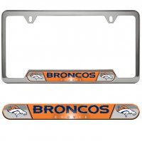 Denver Broncos Premium Stainless License Plate Frame