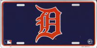 Detroit Tigers "D" Blue License Plate