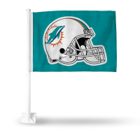 Miami Dolphins Helmet Car Flag