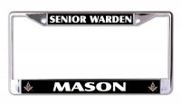 Senior Warden Mason Chrome License Plate Frame
