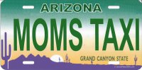 Arizona MOMS TAXI Photo License Plate