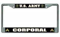 U.S. Army Corporal Photo License Plate Frame