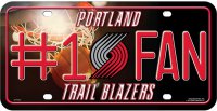 Portland Trail Blazers #1 Fan Metal License Plate