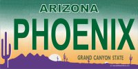 Arizona PHOENIX Photo License Plate