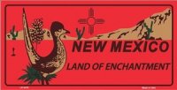 New Mexico Land of Enchantment Red License Plate