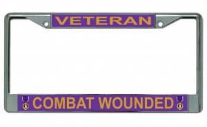 Combat Wounded Veteran Photo License Plate Frame