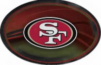 San Francisco 49ers Chrome Die Cut Oval Decal