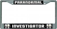 Paranormal Investigator Chrome License Plate Frame