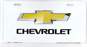 Chevrolet Bow Tie Metal License Plate