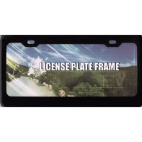 Black Anodized Aluminum License Plate Frame