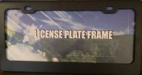 Blank Smooth Black 2 Hole License Plate Frame
