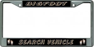 Bigfoot Search Vehicle Chrome License Plate Frame