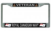 Veteran Royal Canadian Navy Chrome License Plate Frame
